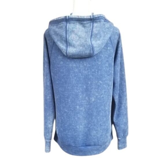 torrid Hooded Active Full Zip Jacket Sz M/L Thumb Holes Indigo Athleisure Casual - Picture 2 of 9
